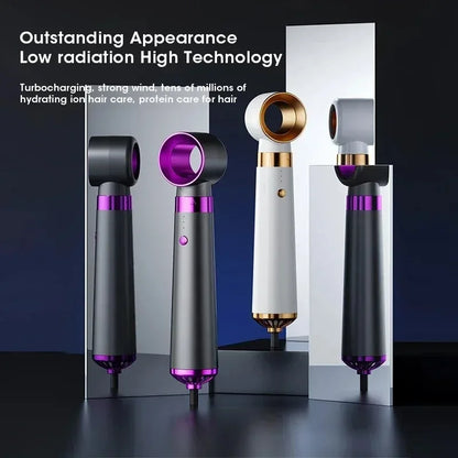 5-In-1 Hair Dryer with Straightener and Curler for Home Travel Salon Use, 110V/220V Negative Ion Fast Drying Styler Strong Wind